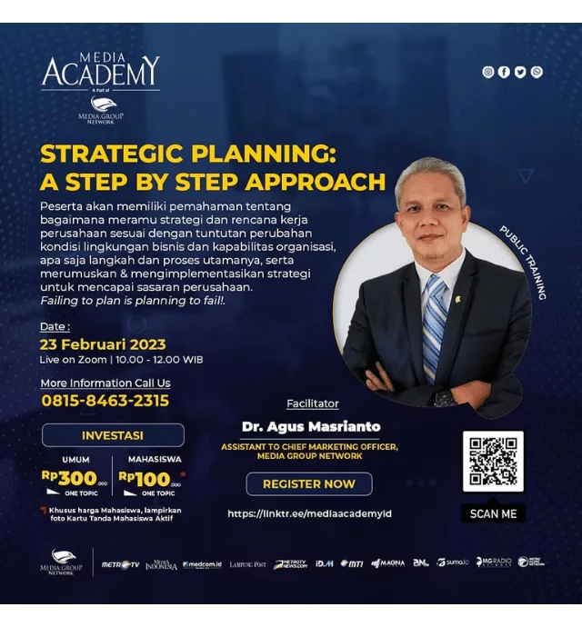 Strategic Planning with Dr Agus Masrianto